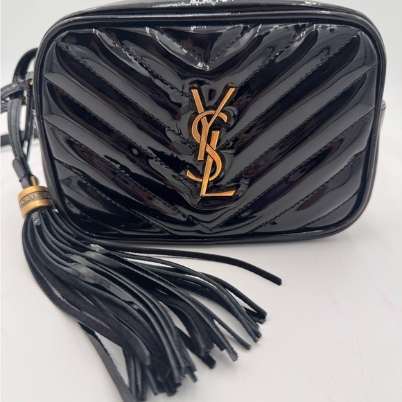 Yves Saint Laurent Black Patent Belt Bag - Picture 1 of 10
